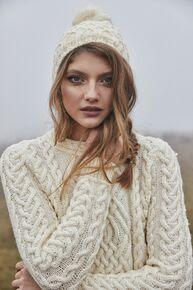 SAOL - Cable Knit Hat - Natural - ML310-100-OS