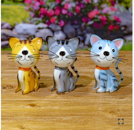 Metal Cat Figurines "The Kitty Klutter" ZR625115-SET