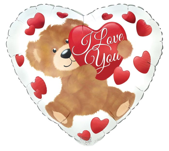 17" Foil Balloon - I Love You Teddy Bear Heart - 6752818