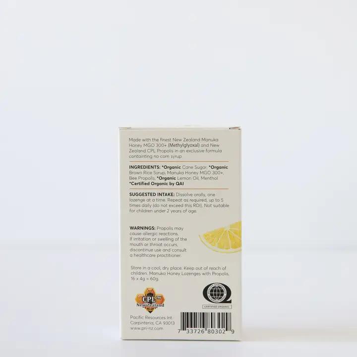 Pacific Resources - Manuka Honey Lozenges Lemon & Honey 2.88 oz - 80302