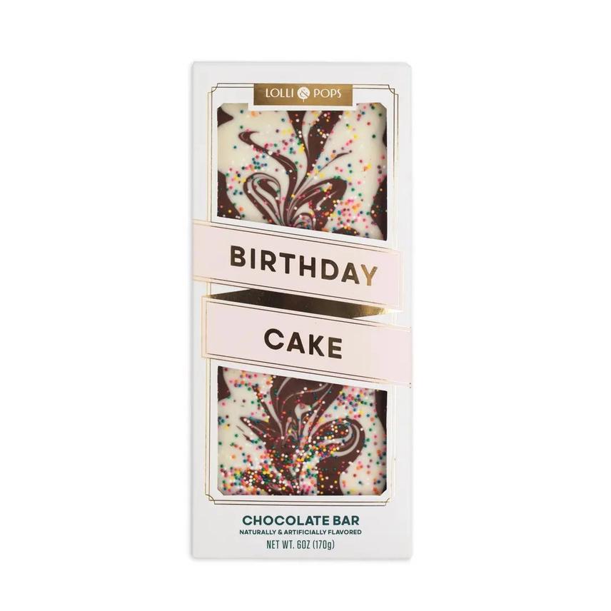 Hammond's Candies - Topp'd Bar - White & Milk Chocolate Birthday Cake 6 oz - 117689