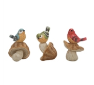 Birds On Mushrooms - 3 Assorted Styles - OSW260291
