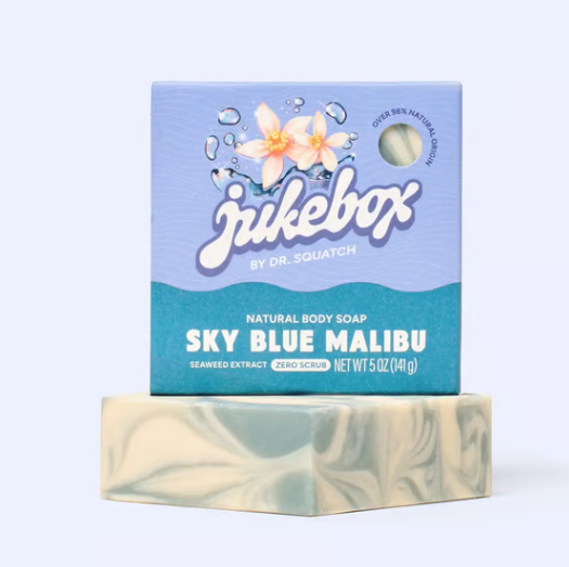 Dr. Squatch - Jukebox - Sky Blue Malibu Bar Soap 5 oz - WH-BAR-MIB-02