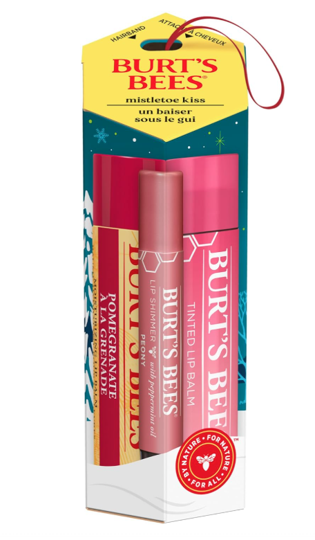 Burt's Bees - Burt's Bees Holiday Mistletoe Kiss Pink Collection Gift Set - 239710