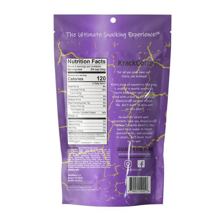 KrackCorn Popcorn - Jalapeno Heat 3.25 oz
