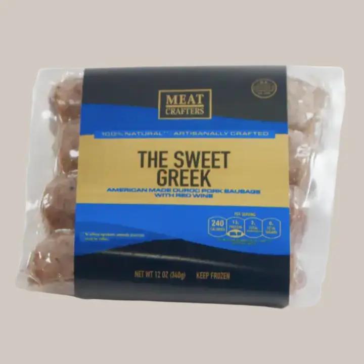 MeatCrafters Inc. - Classic Sweet Greek Pork Sausage Links: Loukaniko Recipe 12 oz - 707R