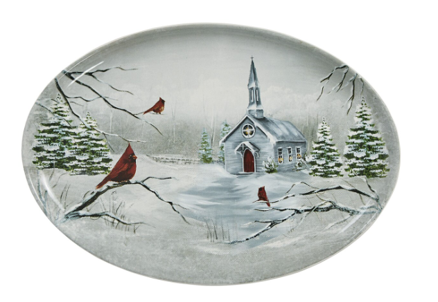 Stonewall Kitchen - Michel Design Works - All Is Calm Oval Platter 9922-663