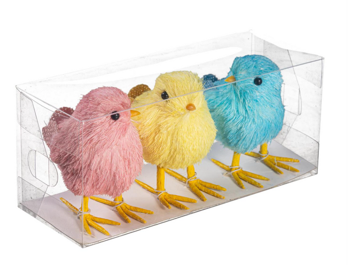 3.5" Chick - Set of 3 - Bunny Blooms Table Decor - TA3F1XTEX226