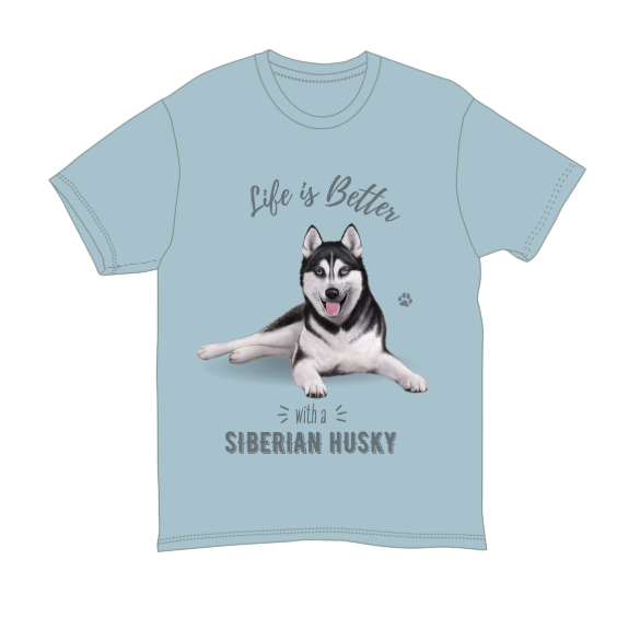 E & S Pets Comfort Threads Siberian Husky, T-shirts M 620-40-M