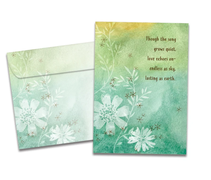 Tree-Free Greetings - Sympathy Card - Song Grows Quiet 22578