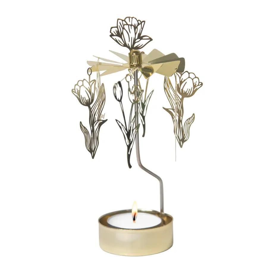 Rotary Candleholder - Tulips, Gold - 90-AN495G