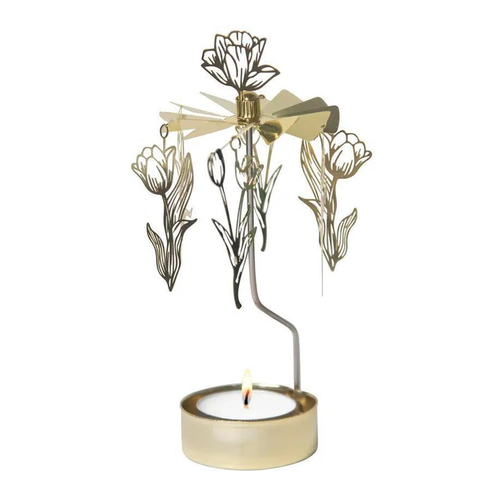 Rotary Candleholder - Tulips, Gold - 90-AN495G