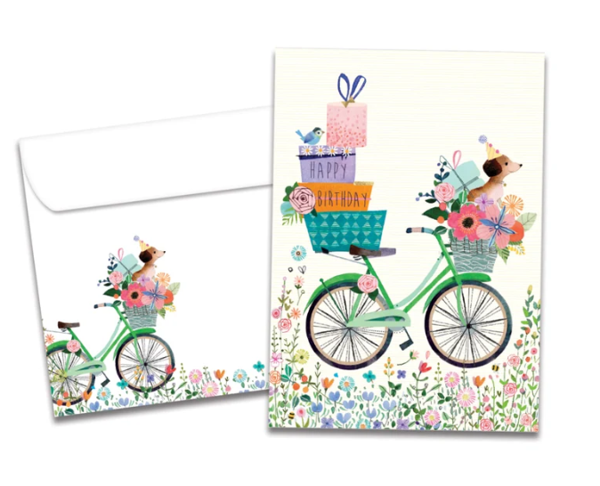 Tree-Free Greetings - Birthday Card - Bicycle Delivery 22575