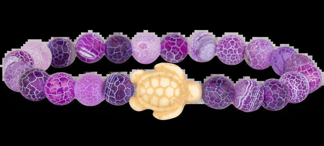 Fahlo - The Journey Bracelet - Tracks a Sea Turtle - Coral Reef Violet W-JOUR-VIOL