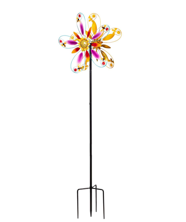 74" Enchanted Blossom Wind Spinner - WSRBWVMET326