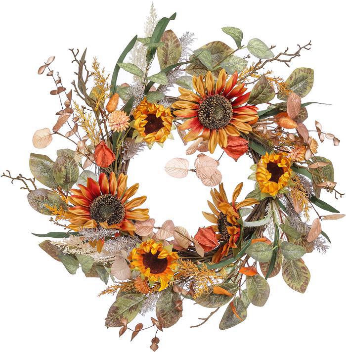 Special T Floral Sunflower Wreath F24594