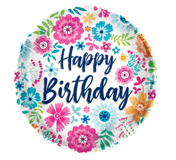 17" Foil Balloon - Birthday Bright Flowers - A6709318