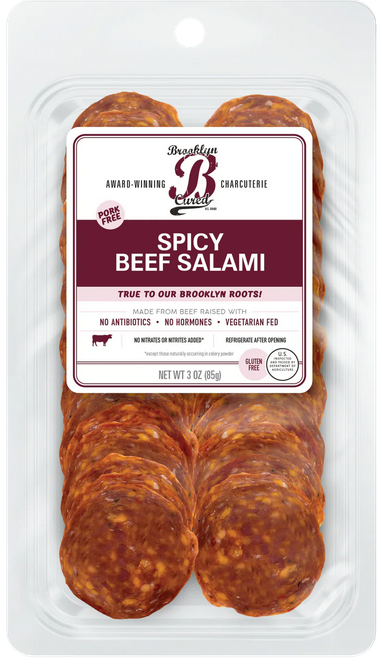 Brooklyn Cured - Sausage - Spicy Beef - Sliced  3oz SPMEATBC17