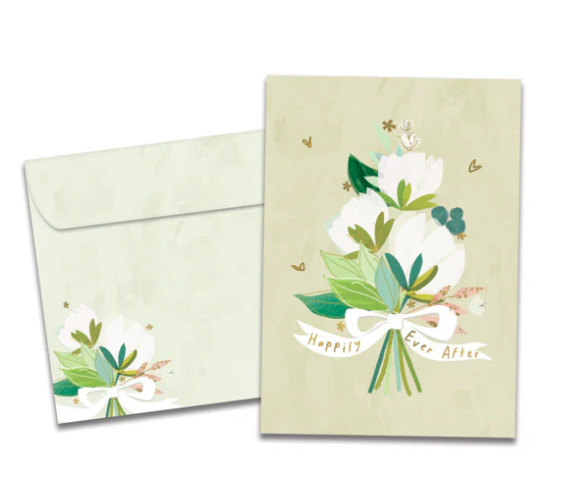 Tree-Free Greetings - Wedding Card - Bridal Bouquet - 22493