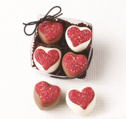 Sweet Shop USA - 4 Piece Glitzy Heart Cake Bites 4 oz - F104040356259