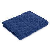 SAOL - Fisherman Honeycomb Cable Throw - Marl Blue - MT125-106-OS