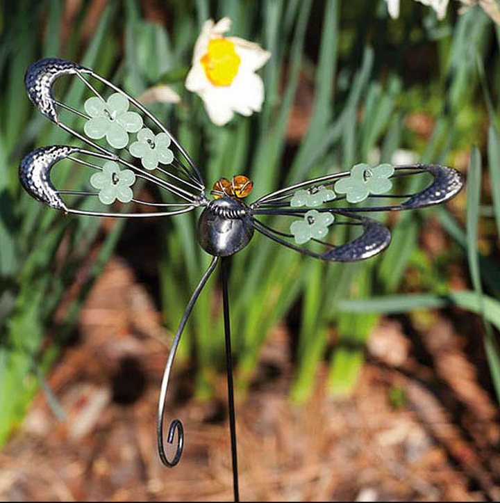Glow in the Dark Garden Stake - Pollinator Garden Garden Stake - Assorted Styles - P355