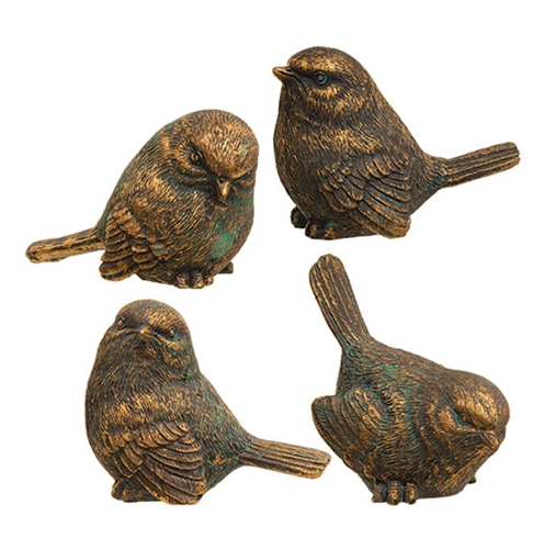 Mini Bronze Finish Resin Bird - Assorted Styles ( Sold Individually) GT25372