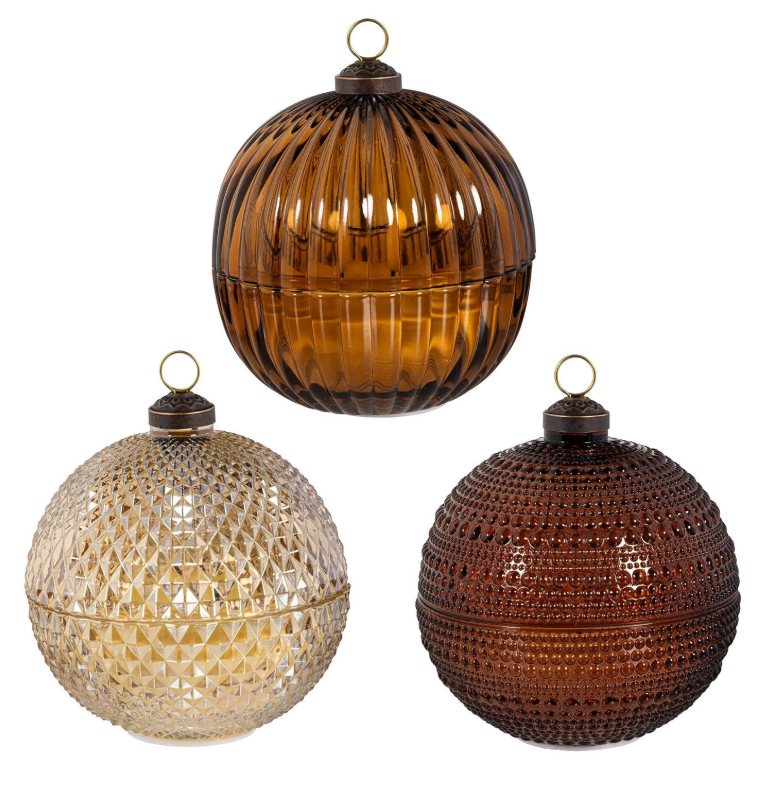 Evergreen - Woodland Storybook LED Table Décor Glass Round Candle with Flickering Flame - Assorted Styles - 3LED406