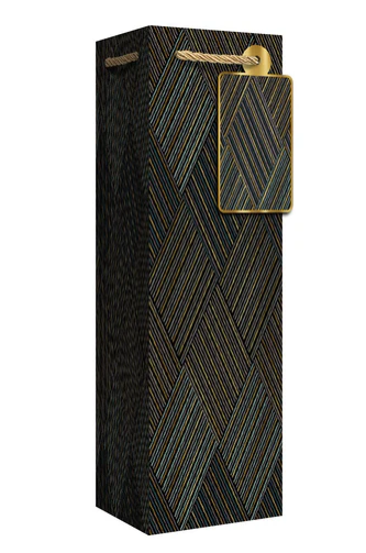 Jillson & Roberts - Bottle Tote - Abstract Argyle - GBB247