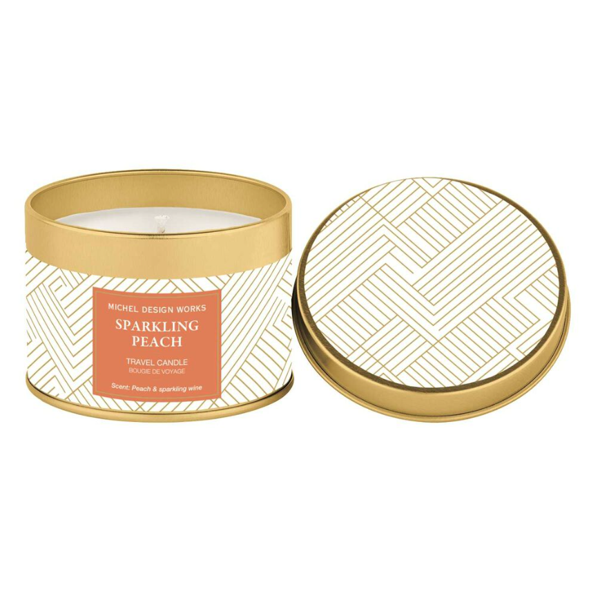 Stonewall Kitchen - Michel Design Works - Sparkling Peach Travel Candle - 849452