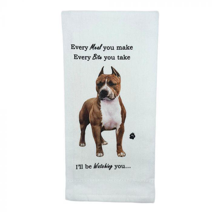 E&S Pets - Pit Bull, brindle & White Kitchen Towel 711-26