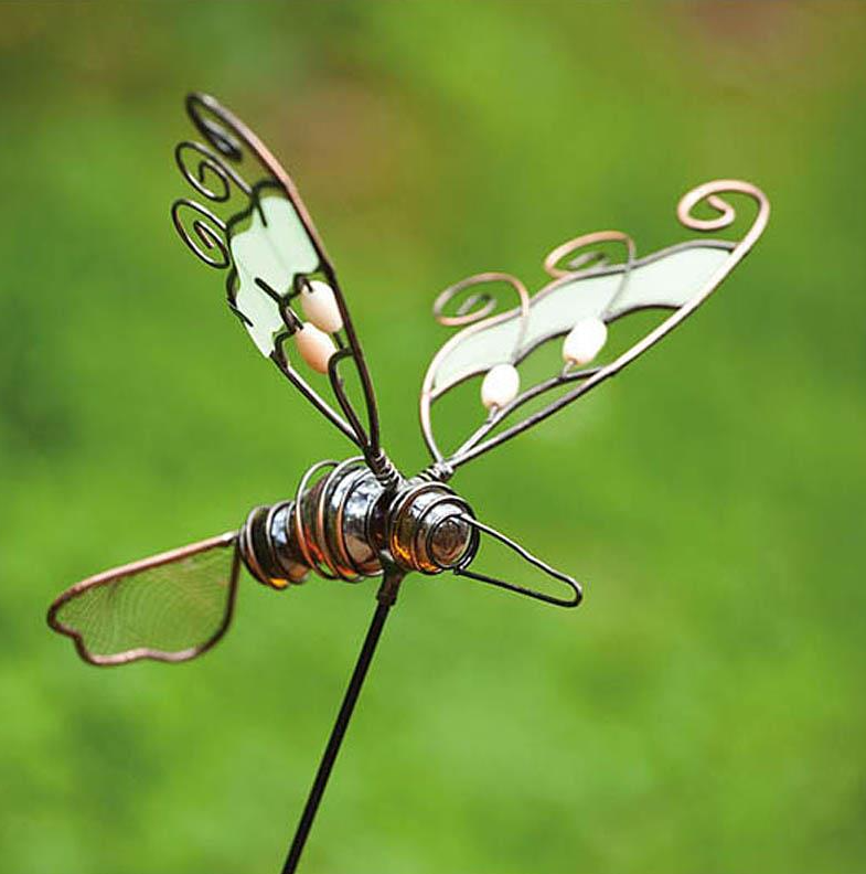 Glow in the Dark Garden Stake - Pollinator Garden Garden Stake - Assorted Styles - P355