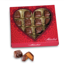 Abdallah Candies - Sea Salt Caramel Milk Chocolate Heart/Window 5.5 oz 4114V