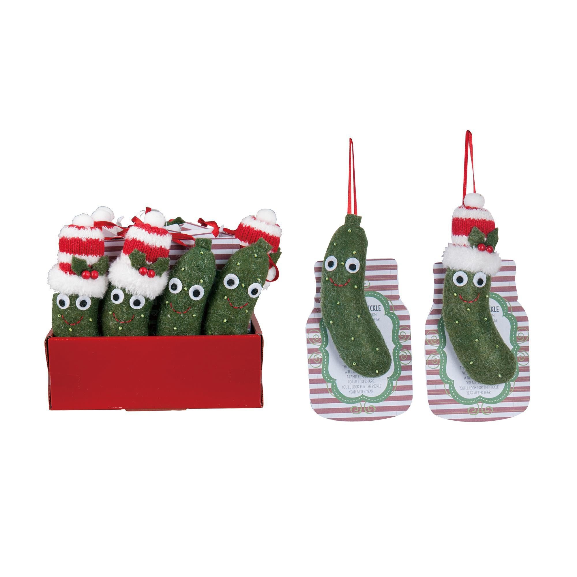 Transpac Felt Christmas Pickle Ornament