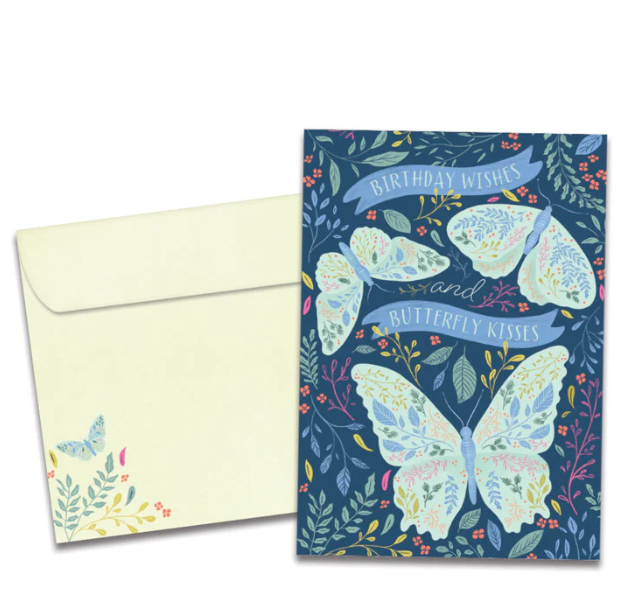 Tree-Free Greetings - Birthday Card - Butterfly Wishes - 22516