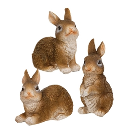 Mini Resin Brown Baby Bunny - GT24319