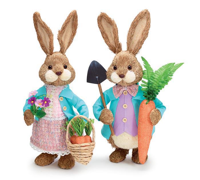 Burton & Burton - Boy Bunny Dressed in Purple and Teal - 9746385