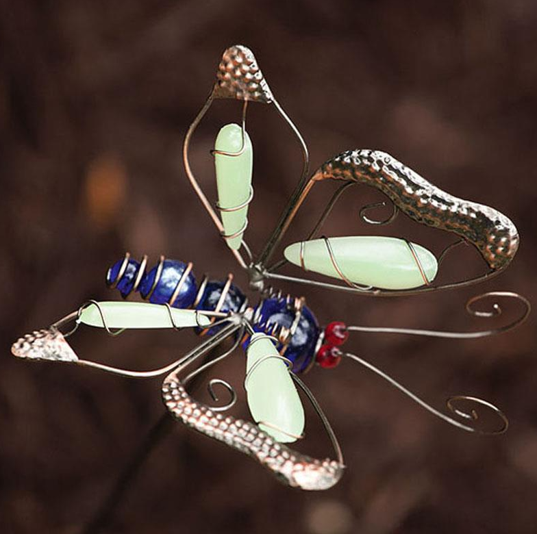 Glow in the Dark Garden Stake - Pollinator Garden Garden Stake - Assorted Styles - P355