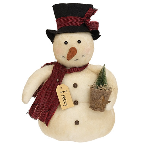 Freezy Snowman Doll w/ Potted Pine Tree - GCW5092