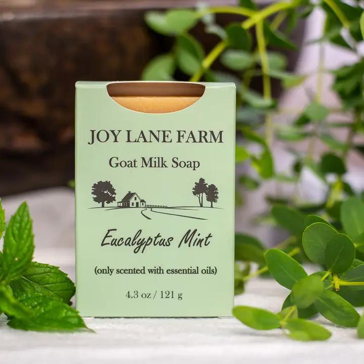 Joy Lane Farm - Bar Soap Goat Milk - Eucalyptus Mint  4.3 oz