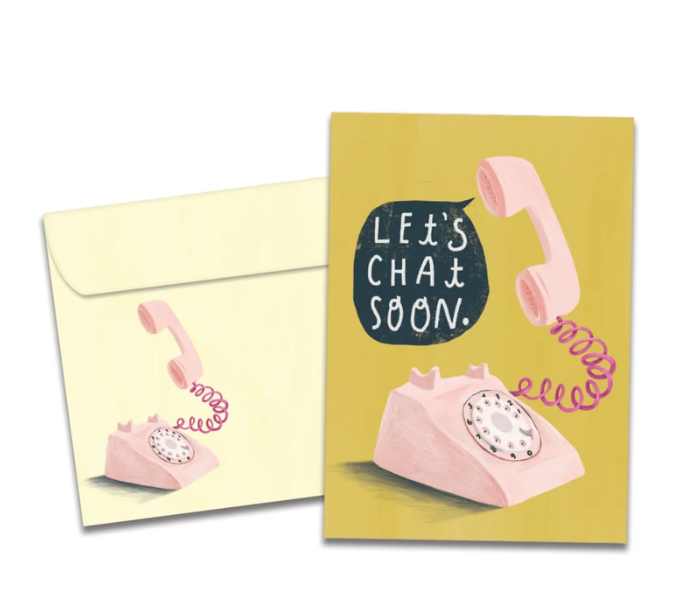 Tree-Free Greetings - Just Because Card - Let's Chat Soon 22558