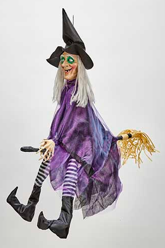 36" Animated Hanging Witch w/ Kicking Legs - 4366