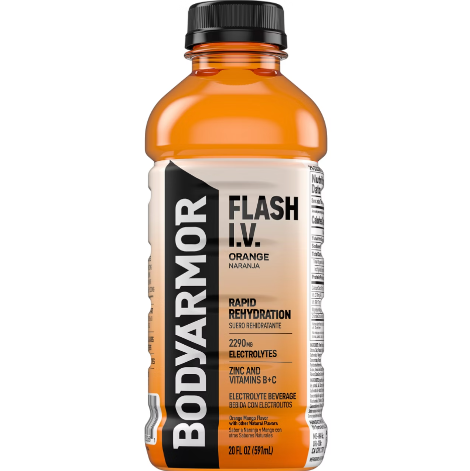 Bodyarmor - Flash I.V. Orange Electrolyte Sports Drink Bottle 20 oz - 412340
