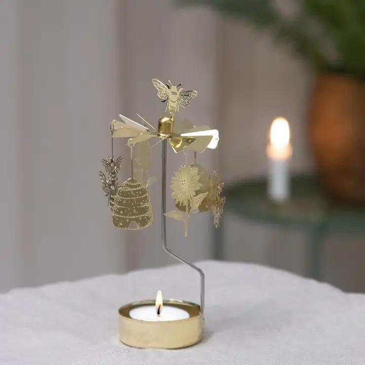 Rotary Candleholder - Bee Mine, Gold - 90-AN606G