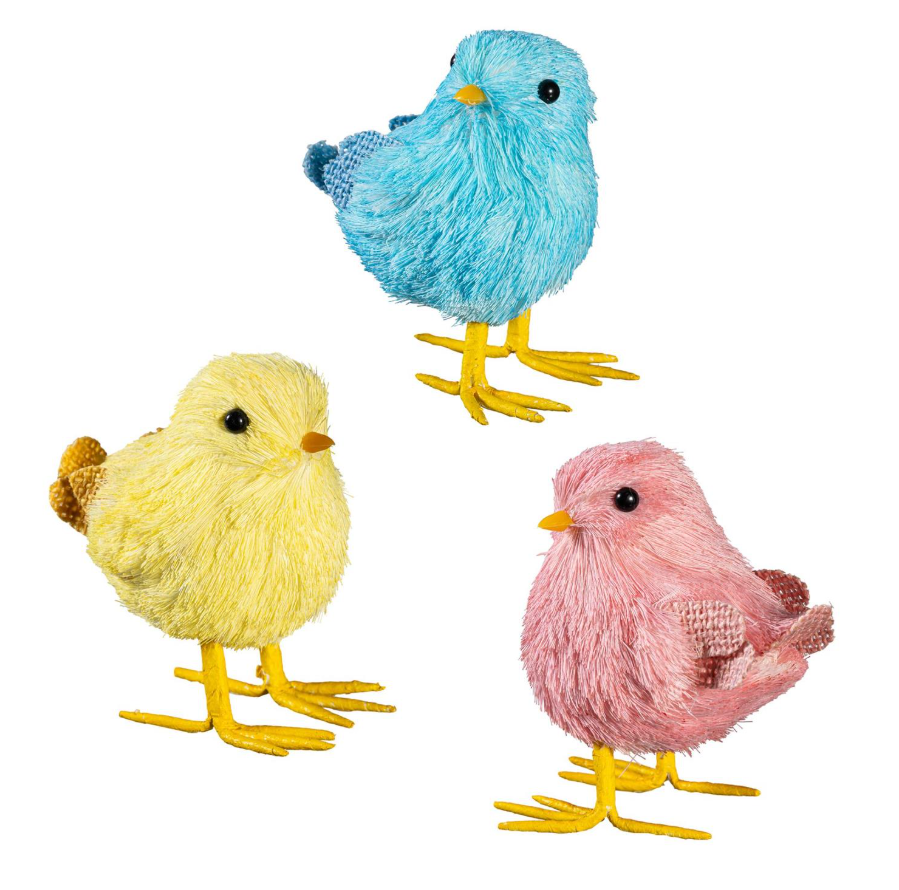 3.5" Chick - Set of 3 - Bunny Blooms Table Decor - TA3F1XTEX226