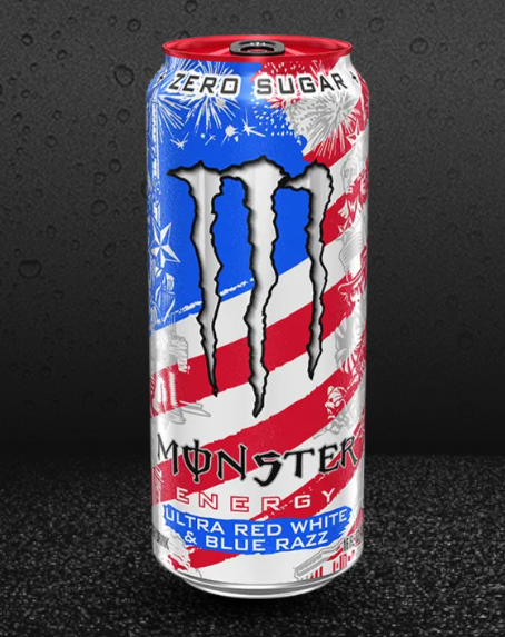 Monster Energy - Ultra Red White Blue Razz 16 oz Can - 414121
