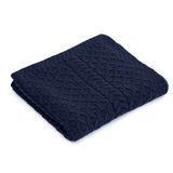 SAOL - Fisherman Honeycomb Cable Throw - Navy - MT125-104-OS
