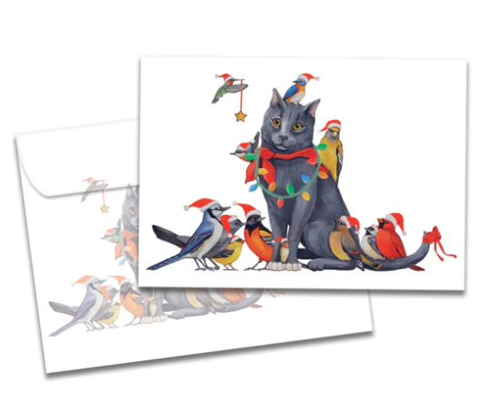 Tree-Free Greetings - Christmas - Cat Bird Christmas - 19517