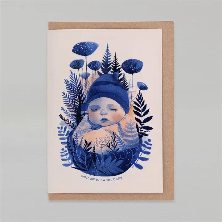 Botanopia - Welcome Sweet Baby | New Baby Card | Gender Neutral - GC061