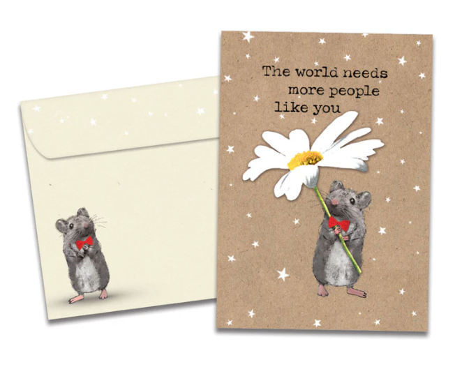 Tree-Free Greetings - Just Because Card - Mouse Sunshine- 22496